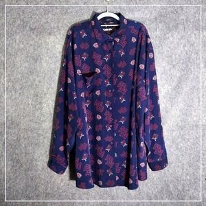 Y2K Fubu Collection Shirt 3Xl All Over Logo Button Long Sleeve Urban Street Core